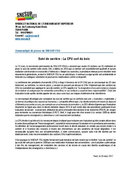 Suivi de carrière : La CPU sort du bois