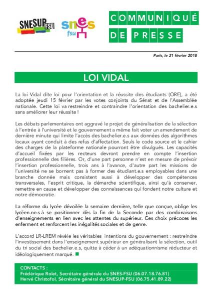 LOI VIDAL