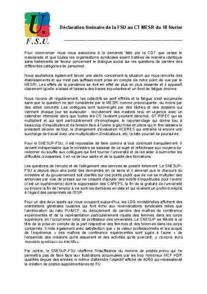 CTMESR du 18 février 2022 et lignes directrices de gestion sur le repyramidage des corps d'EC