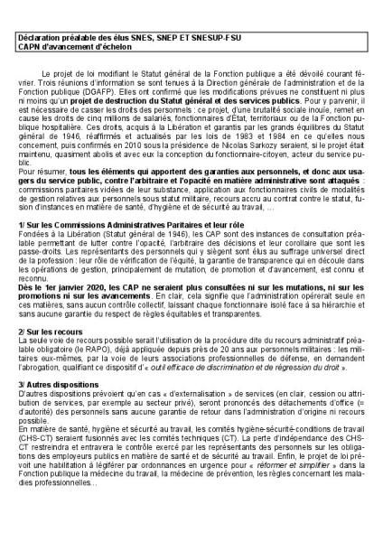 Compte rendu de la CAPN avancement d’échelons des agrégé.e.s 2019