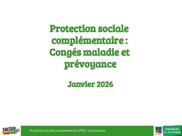 Protection sociale complémentaire (PSC) - prévoyance