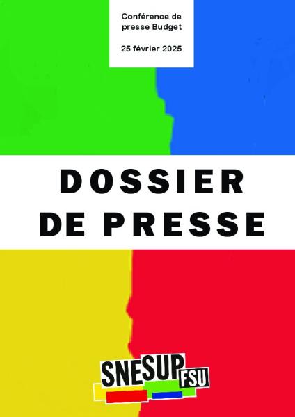 Dossier de presse - Conférence de presse Budget de l'ESR - 25 février 2025