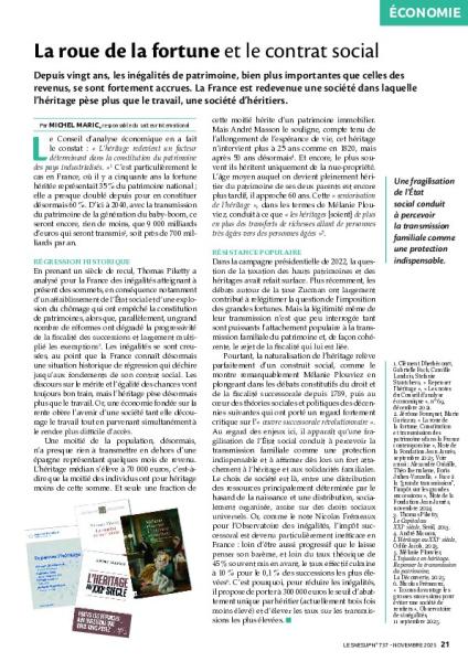 La roue de la fortune et le contrat social La roue de la fortune et le contrat social