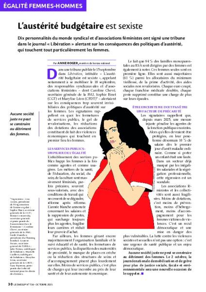 L’austérité budgétaire est sexiste