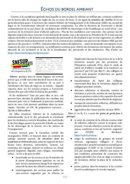 Lettre FDE juin 2026 - ÉCHOS DU BORDEL AMBIANT 
