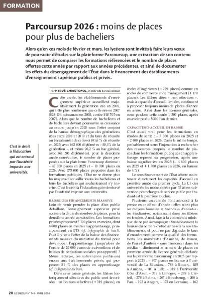 Parcoursup 2026 : moins de places pour plus de bacheliers