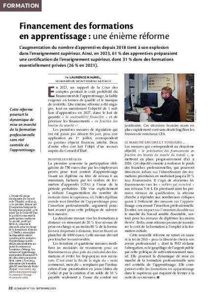 Financement des formations en apprentissage : une énième réforme