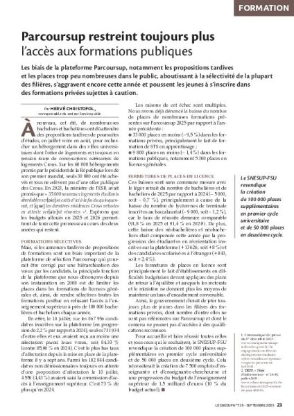 Parcoursup restreint toujours plus l’accès aux formations publiques