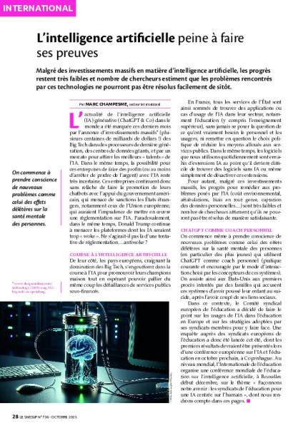 L’intelligence artificielle peine à faire ses preuves
