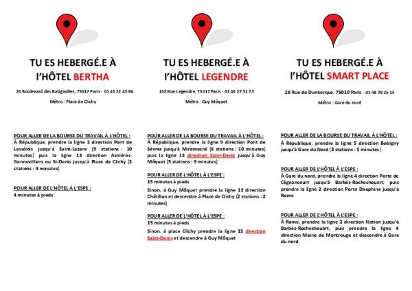 Vous êtes hébergé.e à l'hôtel Legendre