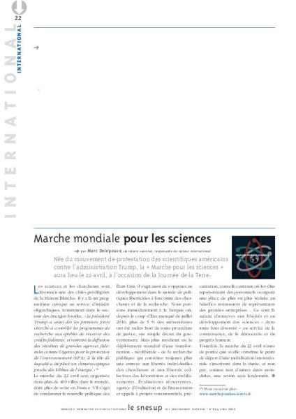 Marche mondiale pour les sciences, par Marc Delepouve/N° 654 AVRIL 2017