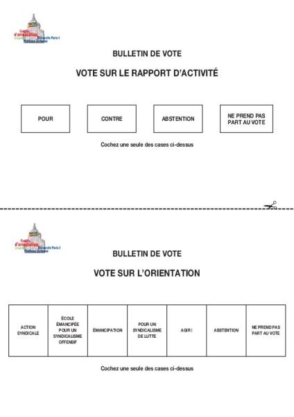 Bulletin de vote rapport d'activité/N° 654 AVRIL 2017