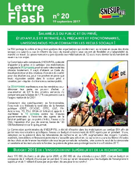 Lettre flash n°20