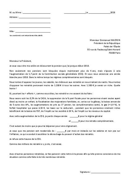 15 Mars : Envoyons un courrier à E. Macron et le double à la presse !