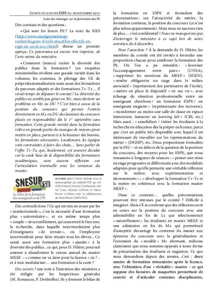 La Lettre FDE - Décembre 2017