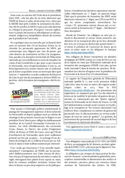 La Lettre FDE - Juin 2018