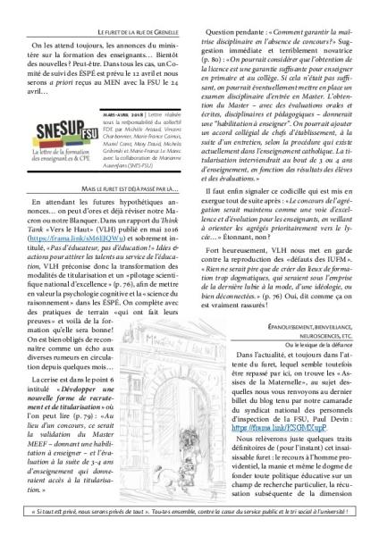 La Lettre FDE - Mars/avril 2018