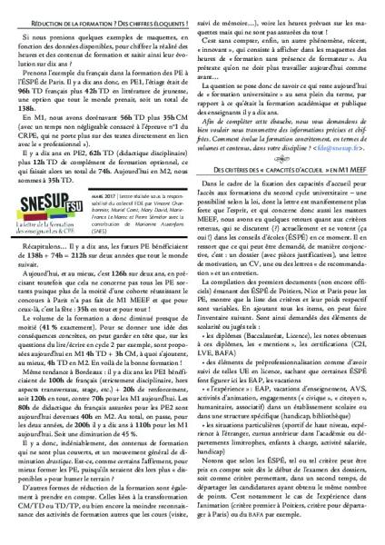 La Lettre FDE, mars 2017