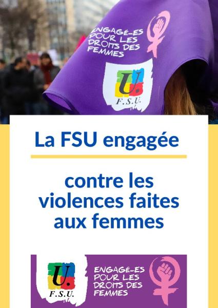 Livret - La FSU engagée contre les violences faites aux femmes