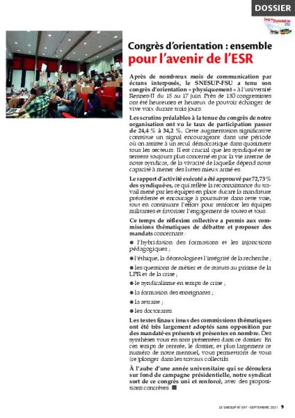 Mensuel n° 697, septembre 2021