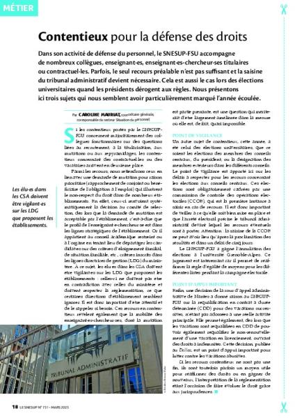 Contentieux pour la défense des droits