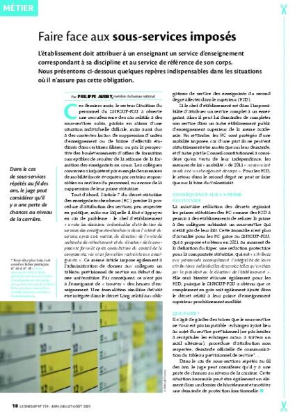Faire face aux sous-services imposés