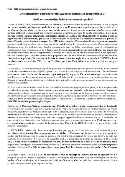 Motion AGIR!