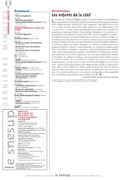 Gouvernement : les enfants de la LOLF, par Christophe Voilliot/N° 656 JUIN 2017