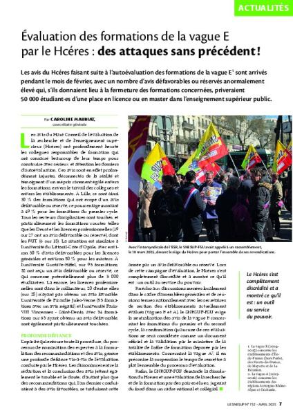 Évaluation des formations de la vague E par le Hcéres : des attaques sans précédent !