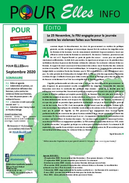 Pour Elles Info - Septembre 2020