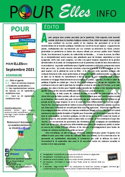 Pour Elles Info - Septembre 2021