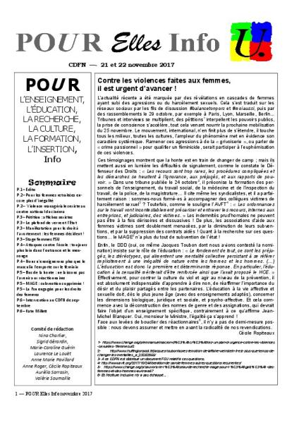 Pour Elles - Novembre 2017