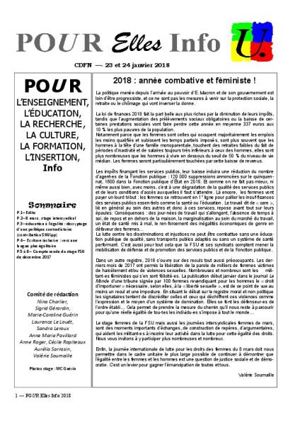 Pour Elles - Janvier 2018