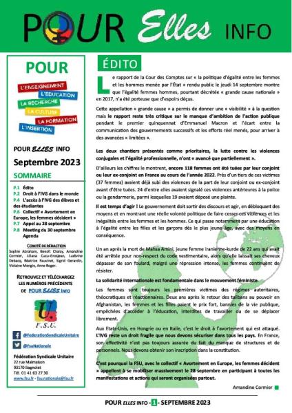 Pour Elles Info - Septembre 2023