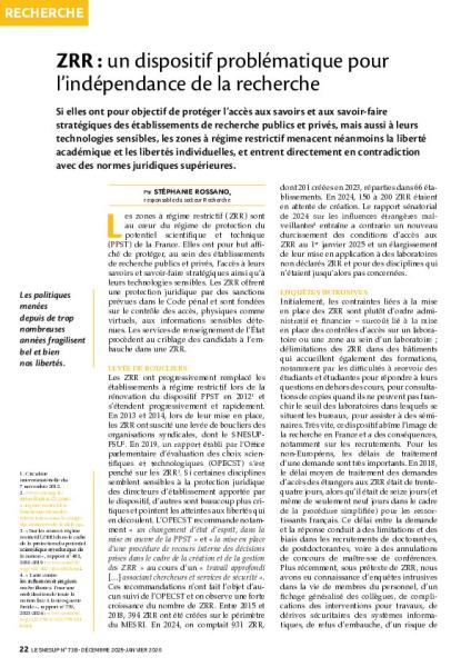 ZRR : un dispositif problématique pour l’indépendance de la recherche