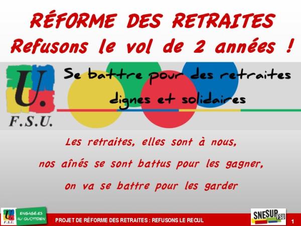 Diaporama Contre la Réforme des retraites 2023