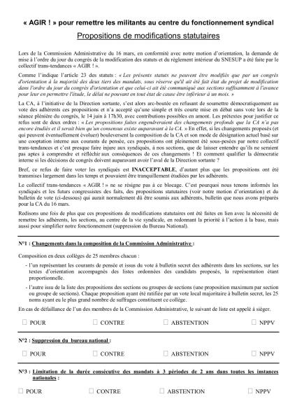 "AGIR!" pour remettre les militants au centre du fonctionnement syndical