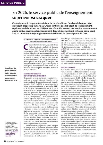 En 2026, le service public de l’enseignement supérieur va craquer