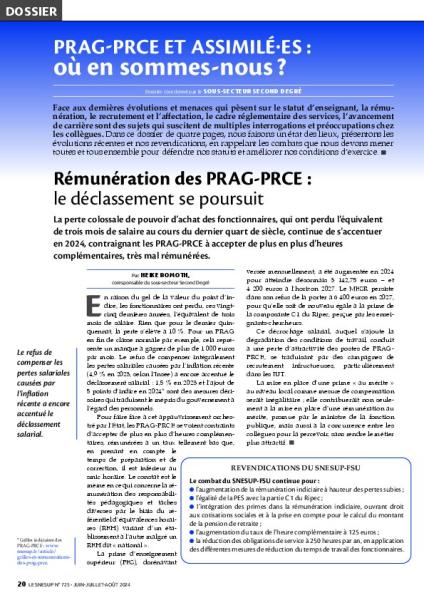 PRAG-PRCE ET ASSIMILÉ·ES : où en sommes-nous ?