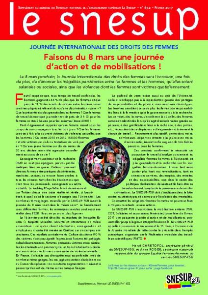 JOURNÉE INTERNATIONALE DES DROITS DES FEMMES : faisons du 8 mars une journée d’action et de mobilisations !