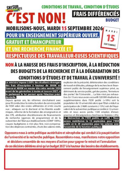 Tract mobilisation du 15 septembre 2026