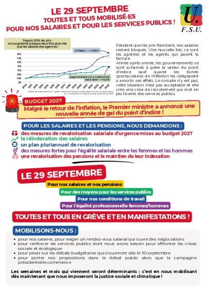 Journée nationale de mobilisation dans la Fonction Publique