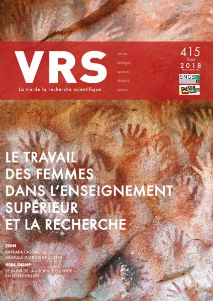 Le travail des femmes dans l'enseignement supérieur et la recherche - VRS n° 415 - Hiver 2018