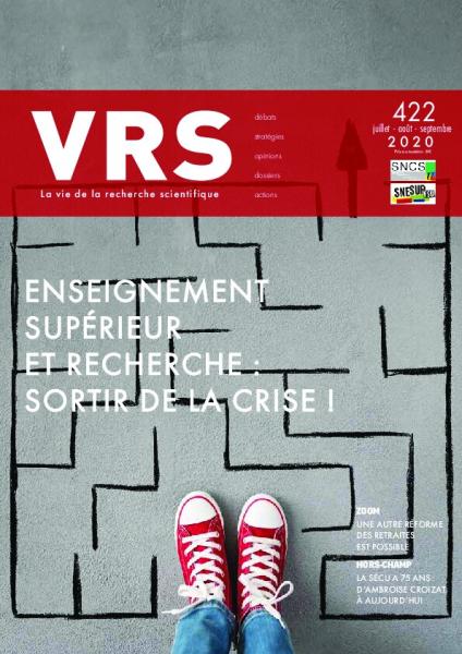 Enseignement supérieur et recherche : Sortir de la crise ! VRS 422, juillet-août-septembre 2020