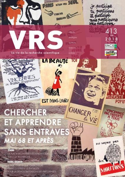 Chercher et apprendre sans entraves, Mai 68 et après - VRS n° 413 - Eté 2018